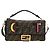 FENDI Zucca Canvas Mamma Baguette Shoulder Bag 2way Black Brown Auth 185598SM Marrone Nero - vista 14