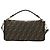 FENDI Zucca Canvas Mamma Baguette Shoulder Bag 2way Black Brown Auth 185598SM Marrone Nero - vista 2