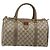 Bolsa Boston GUCCI GG Supreme Web Sherry Line PVC Bege Ouro 40 02 007 Auth 186023 Dourado - vista 13