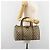 Bolsa Boston GUCCI GG Supreme Web Sherry Line PVC Bege Ouro 40 02 007 Auth 186023 Dourado - vista 24