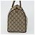 Bolsa Boston GUCCI GG Supreme Web Sherry Line PVC Bege Ouro 40 02 007 Auth 186023 Dourado - vista 3