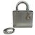 Borsa Lady Dior Mini in pelle argentata Argento