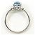 Autre Marque Platinring mit Aquamarin und Diamant - Ansicht 2