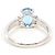 Autre Marque Platinring mit Aquamarin und Diamant - Ansicht 3