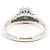 Autre Marque Platin-Ring mit Diamant und Smaragd - Ansicht 3