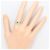 Autre Marque Platin-Ring mit Diamant und Smaragd - Ansicht 6