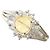 Autre Marque Platinring mit Opal und Diamanten