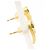 Autre Marque Pendientes de botón en oro amarillo de 18K con diamante y zafiro Dorado - vista 2