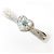 Autre Marque PT900 Platinring mit blauem Diamanten