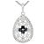Autre Marque Collana in oro bianco 18K con diamanti neri Nero D'oro