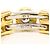 Autre Marque Ring in Platin und Gelbgold Golden - Ansicht 7