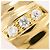 Autre Marque 18K Gelbgold-Ring mit Diamant Golden - Ansicht 2