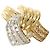 Autre Marque 18K Gelbgold und Platin Diamant Ring Golden