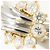 Autre Marque Platin- und 18K Gelbgold-Ring mit Diamant Golden - Ansicht 2