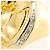 Autre Marque PT900 Platin- und 18K Gelbgold-Ring mit Diamant Golden - Ansicht 2