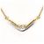 Autre Marque Collana in oro giallo 18K e platino con diamante D'oro