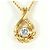 Autre Marque 18K Gelbgold-Diamantkette Golden