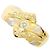 Autre Marque 18K Gold- und Platinring mit Diamant Golden
