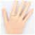 Autre Marque 18K Gold- und Platinring mit Diamant Golden - Ansicht 7