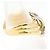 Autre Marque 18K Gelbgold- und Platinring Golden - Ansicht 3
