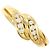 Autre Marque Anel de banda em ouro amarelo 18K com diamante Dourado