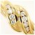 Autre Marque Anel de banda em ouro amarelo 18K com diamante Dourado - vista 2