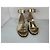 Sandali in pelle oro Valentino Garavani Rockstud D'oro - vista 3