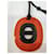 Collier pendentif Hermès en résine orange et noir  - vue 4