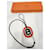 Collier pendentif Hermès en résine orange et noir  - vue 5