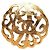 Spilla tonda vintage Chanel Coco Mark D'oro