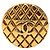 Spilla tonda vintage Chanel Coco Mark D'oro