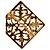 Chanel Coco Mark Vintage Eckige Brosche Golden - Ansicht 3