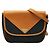 Borsa a tracolla in pelle marrone e blu navy Saint Laurent