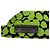 Borsa Tote Bottega Veneta Vache Bubble Print Nero Verde - vista 5