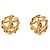 Orecchini a clip tondi Chanel Coco Mark in Oro D'oro
