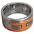 Hermès Move Ring in Silver and Orange Enamel Silvery  - view 1