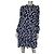 Autre Marque J. Crew Midi-Kleid Marineblau Blumenprint Weiß Lila Dunkelblau