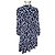 Autre Marque J. Crew Midi-Kleid Marineblau Blumenprint Weiß Lila Dunkelblau - Ansicht 2