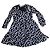 Autre Marque J. Crew Midi-Kleid Marineblau Blumenprint Weiß Lila Dunkelblau - Ansicht 3