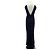 Chanel Langes Kleid marineblau - Ansicht 2