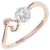 Autre Marque Anello a Fiore con Diamanti Au750 Rosa