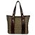 Fendi Zucchino FF Pattern Canvas Leather Tote Bag Brown Khaki