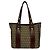 Fendi Zucchino FF Pattern Canvas Leather Tote Bag Brown Khaki - view 3