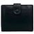Portefeuille bi-fold Chanel Vintage Coco Mark en cuir agneau Noir - vue 2