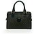 Céline Celine Vintage Macadam Blazon Pattern Lederhandtasche Braun Schwarz