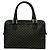Céline Celine Vintage Macadam Blazon Pattern Lederhandtasche Braun Schwarz - Ansicht 3