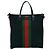 Borsa a mano GUCCI Sherry Line Canvas Leather Nero Rosso Verde