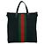 Borsa a mano GUCCI Sherry Line Canvas Leather Nero Rosso Verde - vista 3