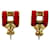 Hermès Orecchini HERMES Mini Pop H Logo Motif Rosso D'oro - vista 6