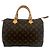 Borsa Louis Vuitton Speedy 30 Monogram Leather Marrone - vista 3